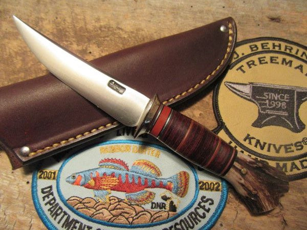 J.Behring Trout knife European Roe Deer Stag