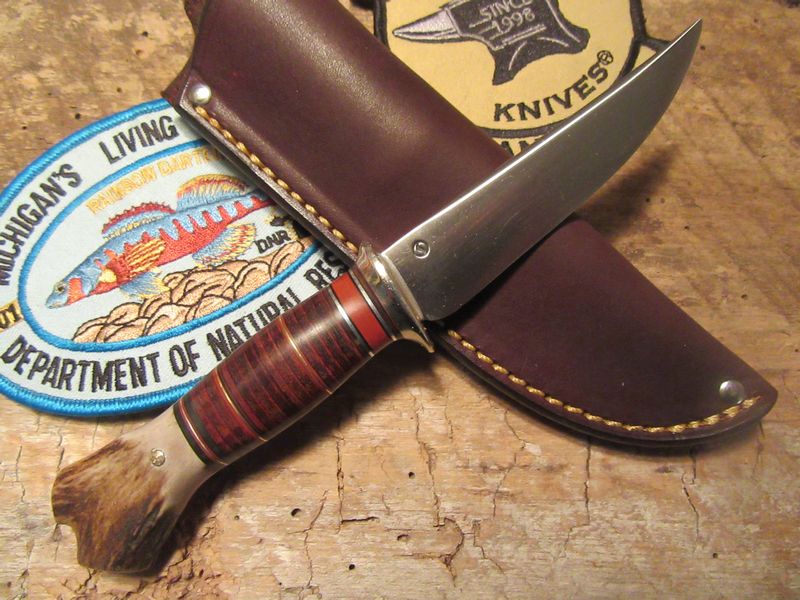 J.Behring Trout knife European Roe Deer Stag