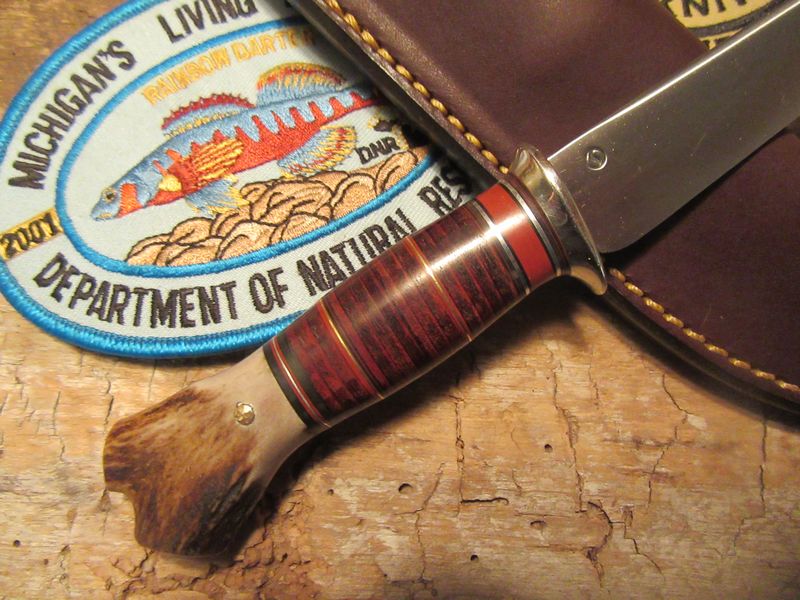 J.Behring Trout knife European Roe Deer Stag