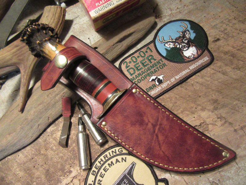 J.Behring Fox River Hunter  leather Crown Stag