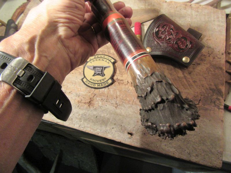  J.Behring Scagel Style Two  Handed Axe crown Stag Replica