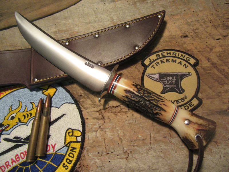  J. Behring Handmade 7" Stag Stag Fighter 