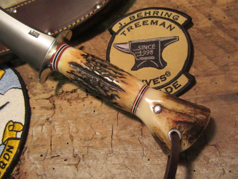  J. Behring Handmade 7" Stag Stag Fighter 