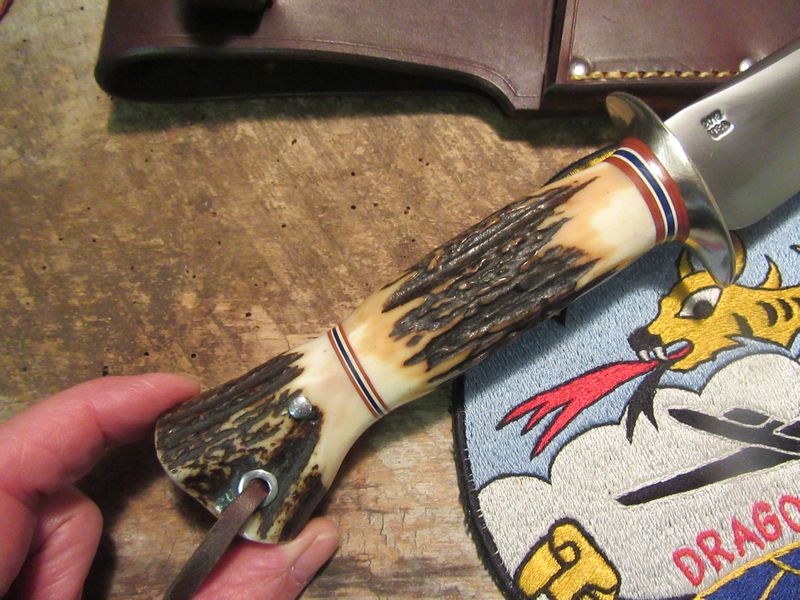  J. Behring Handmade 7" Stag Stag Fighter 