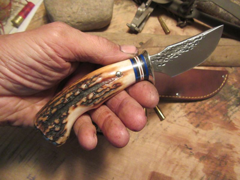 Alaskan Semi Skinner Hammer Mark Blue Spacers Sambar Stag 