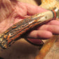 J. Behring Handmade Old School Hunter/Skinner Sambar Stag 5 1/4" blade
