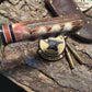 J. Behring Handmade Big Six Hunter 6 1/4" Blade Finger Grip Sambar Stag 