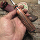 J. Behring Handmade Big Six Hunter 6 1/4" Blade Finger Grip Sambar Stag 