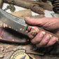 J. Behring Handmade Big Six Hunter 6 1/4" Blade Finger Grip Sambar Stag 