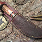 J. Behring Handmade Big Six Hunter 6 1/4" Blade Finger Grip Sambar Stag 