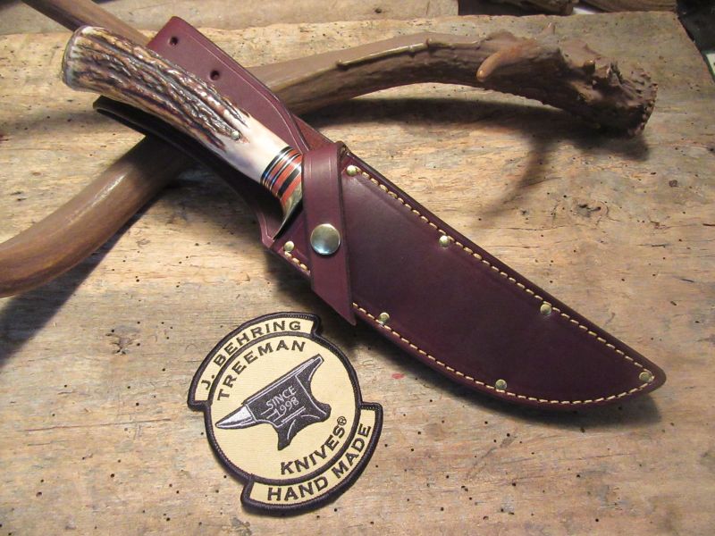  Treeman Camp Fighter 7" Blade Sambar Stag Brass 