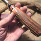 J. Behring Handmade Big Six Hunter 6 1/4" Blade Finger Grip Sambar Stag 