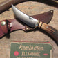 J. Behring Handmade Deer & Trout Stag Compass beaver Tail Sheath  