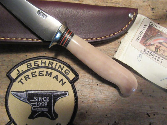 Treeman Trout Knife Artifact Walrus Ivory  