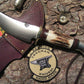 J. Behring Fox River 5" Stag Horse Hide Aluminum Beaver Tail Sheath