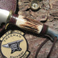 J. Behring Fox River 5" Stag Horse Hide Aluminum Beaver Tail Sheath