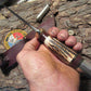 J. Behring Fox River 5" Stag Horse Hide Aluminum Beaver Tail Sheath