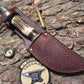 J. Behring Fox River 5" Stag Horse Hide Aluminum Beaver Tail Sheath