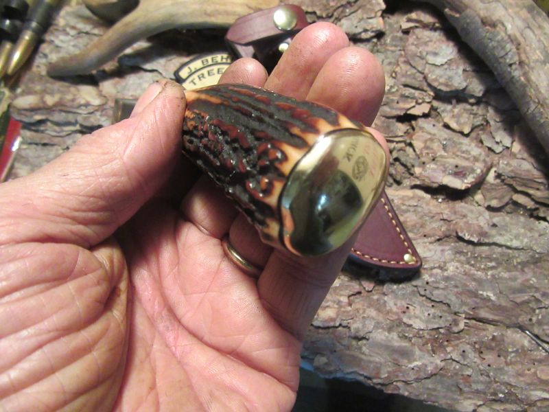 J. Behring Handmade Michigan Caper Red Sambar Stag 