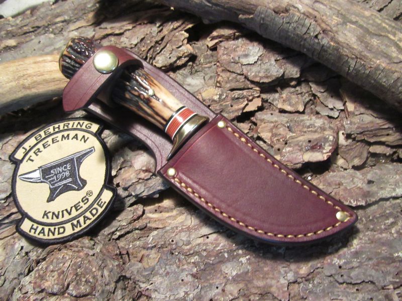 J. Behring Handmade Michigan Caper Red Sambar Stag 