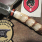 Treeman Handmade Double Skull Fighter reverse grind Stag Finger Grip handle 