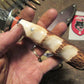 Treeman Handmade Double Skull Fighter reverse grind Stag Finger Grip handle 