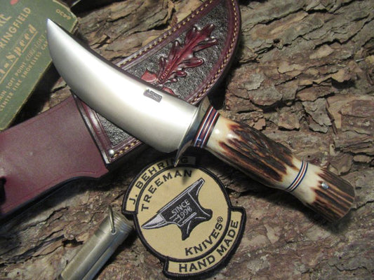  J. Behring Handmade 6" Copper Harbour Stag Stag Hunter  