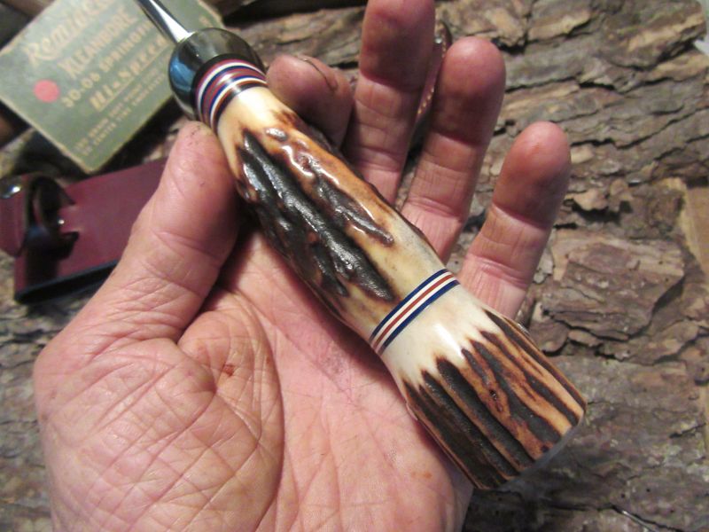  J. Behring Handmade 6" Copper Harbour Stag Stag Hunter  