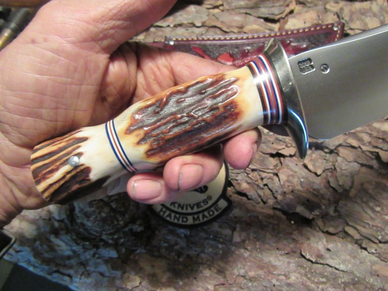  J. Behring Handmade 6" Copper Harbour Stag Stag Hunter  
