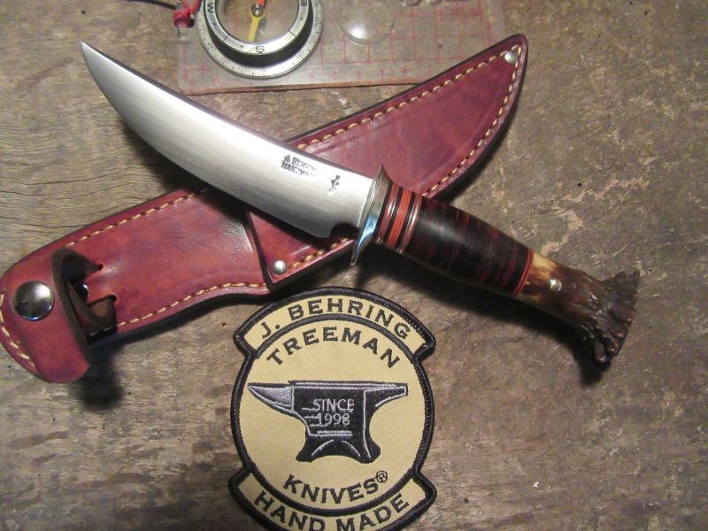 Old School Trout & Bird Crown Stag Horse hide 