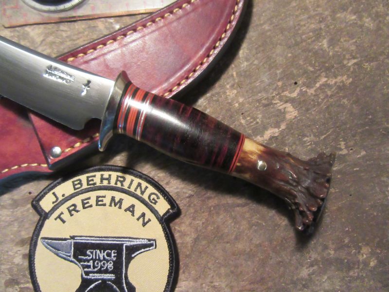 Old School Trout & Bird Crown Stag Horse hide 