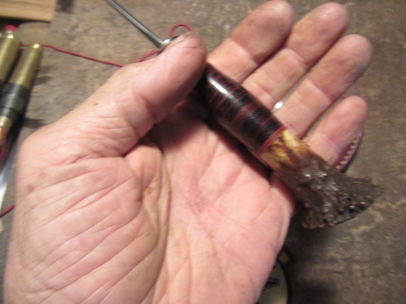 Old School Trout & Bird Crown Stag Horse hide 