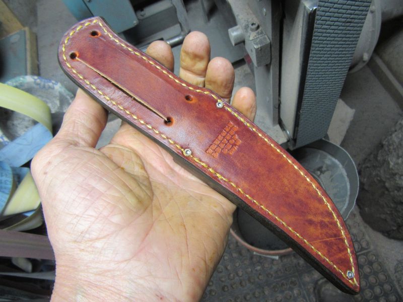 Old School Trout & Bird Crown Stag Horse hide 