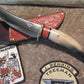J. Behring Deer & Trout Musk Ox Horn tine with Ostrich sheath 