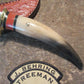 J. Behring Deer & Trout Musk Ox Horn tine with Ostrich sheath 