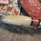 J. Behring Deer & Trout Musk Ox Horn tine with Ostrich sheath 