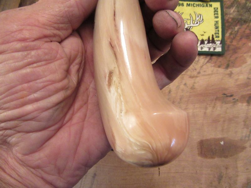J. Behring Handmade Nesmonk Musk Ox Birds Head handle Ostrich leg sheath 