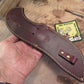 J. Behring Handmade Nesmonk Musk Ox Birds Head handle Ostrich leg sheath 