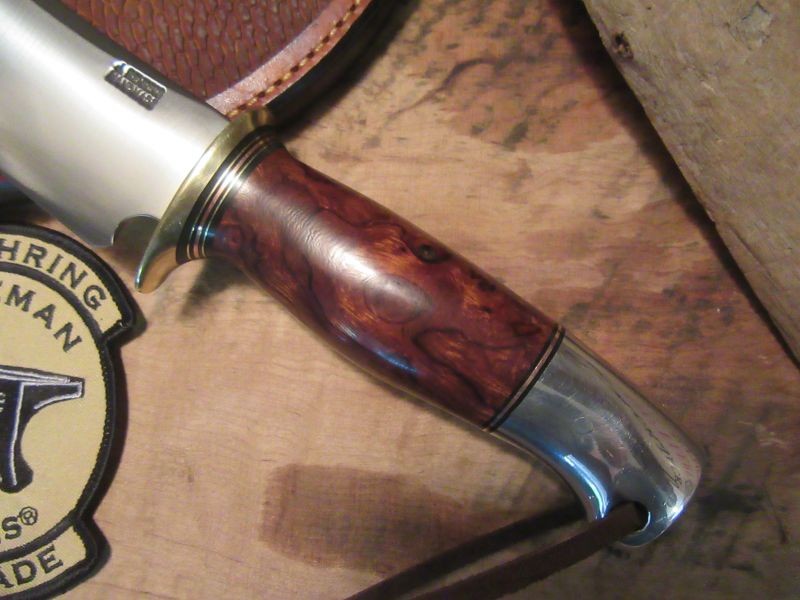  J. Behring Handmade Fox River Desert Iron Wood  Aluminum Crows beak  Beaver Tail Sheath