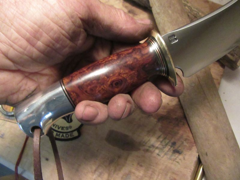  J. Behring Handmade Fox River Desert Iron Wood  Aluminum Crows beak  Beaver Tail Sheath