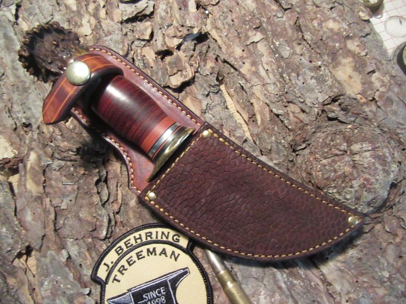 J. Behring Handmade Michigan Skinner Beaver tail Horsehide Crown 