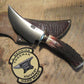J. Behring Handmade Fox River Hunter Pop Corn Stag Ox Butt Cap Ostritch sheath