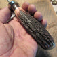 J. Behring Handmade Fox River Hunter Pop Corn Stag Ox Butt Cap Ostritch sheath