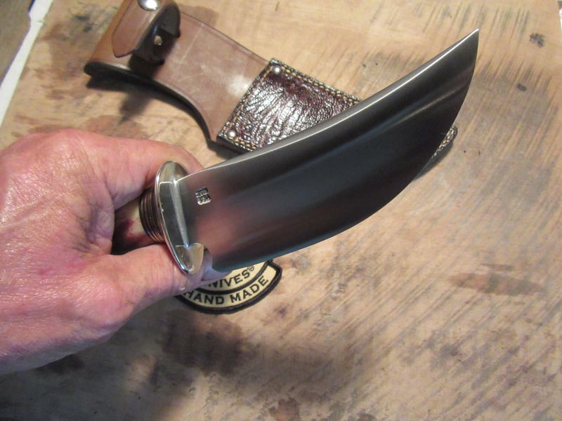 J. Behring Handmade Fox River Hunter Pop Corn Stag Ox Butt Cap Ostritch sheath