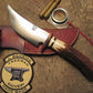                        J. Behring Handmade Fox River hunter Copper Guard Red Sambar Stag Ostritch Sheath