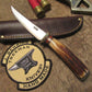                          Trout Knife 120 year Old German Stag Ox Cap Old Maroon form Fit Pouch