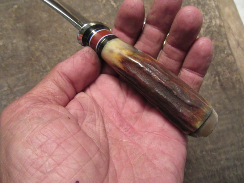 J. Behring Handmade Old school Hunter 120 year old German Stag 