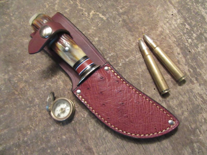 J. Behring Handmade Old school Hunter 120 year old German Stag 
