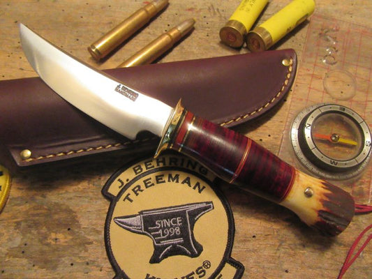  J. Behring Handmade Deer & Trout Horsehide Red Butt Stag