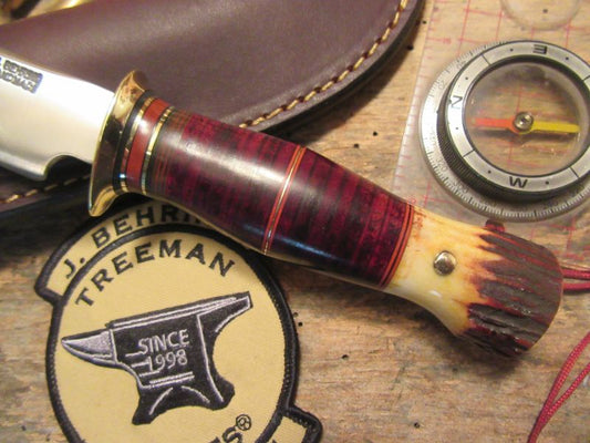  J. Behring Handmade Deer & Trout Horsehide Red Butt Stag